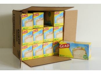 Case Of 12 Glad Sandwich Bag 100 Count Boxes New