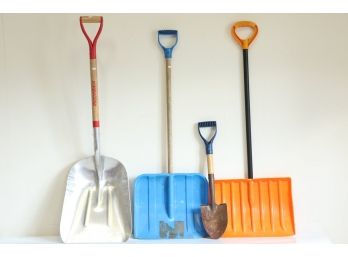 Group Of Shovels Includes Razorback Grain Shovel