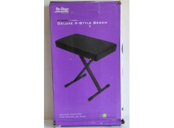 On-Stage Stands KT7800 Three-Position X-Style Keyboard Bench Foldable