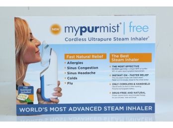 MyPurMist Handheld Cordless Steam Inhaler, Fast Natural Relief New