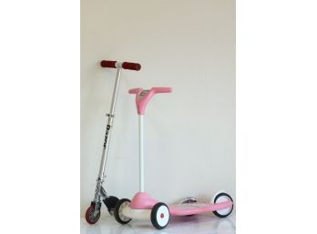 Pair Of Kids Scooter Radio Flyer And Razor