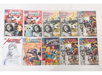 Lot Of 10 - Assorted Autographed Comics By The Artist - All 100 Legit.