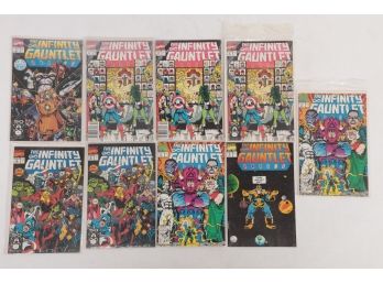 Lot Of Infinity Gauntlet Comic Books Including Number 1