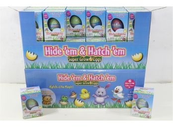 2 Cases Of 36 Display Pack *Hide Em' & Hatch Em' Super Grow EGGS **Easter Eggs**