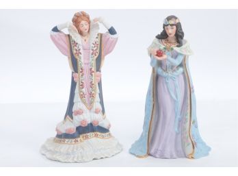 2 Lenox 'The Legendary Princesses' Porcelain Figurines: Sleeping Beauty & Snow White
