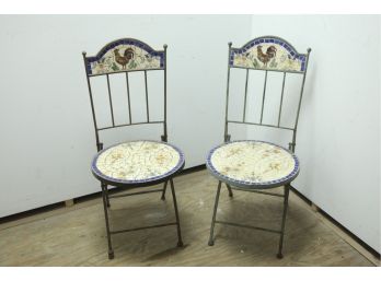 Vintage Mosaic Bistro Chairs