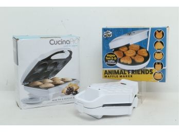 Waffle Wow Animal Friends Waffle Maker, MasterChef Bubble Waffle Maker & CucinaPro Mini Pie & Quiche Baker