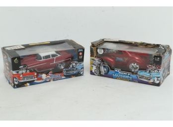 2 Muscle Machines 1:18 Scale Die Cast Models: '41 Willy's Coupe & '55 Chevy