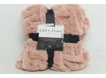 Cozy Time Luxe Collection Faux Fur Throw Size 50 X 60