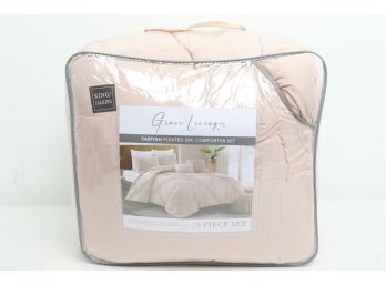 Grace Living Sariyah Pleated 5pc Comforter Set (King/CalKing)