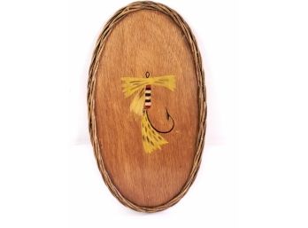 Mid Century Fly Fishing Wall Plaque