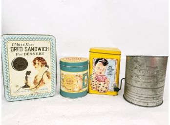 Kitchen Tins And Sifter