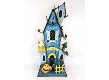 30' Tall Halloween Haunted Castle Metal Decoration