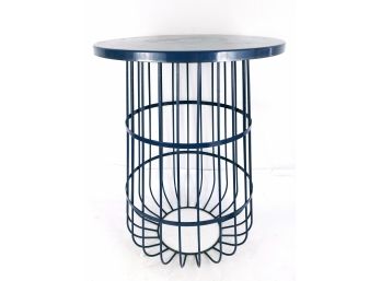 Metal Cage Side Table Plant Stand