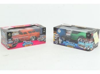 Pair Of 1/18 Scale Muscle Machine 1932 Roadster And 1955 Nomad