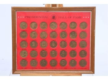 1968 Franklin Mint Presidential Hall Of Fame 35 Solid Bronze Coin-Medals