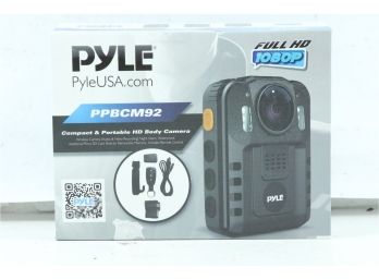 Pyle PPBCM92 Compact Portable 1296p HD Wireless Night Vision Police Body Camera New