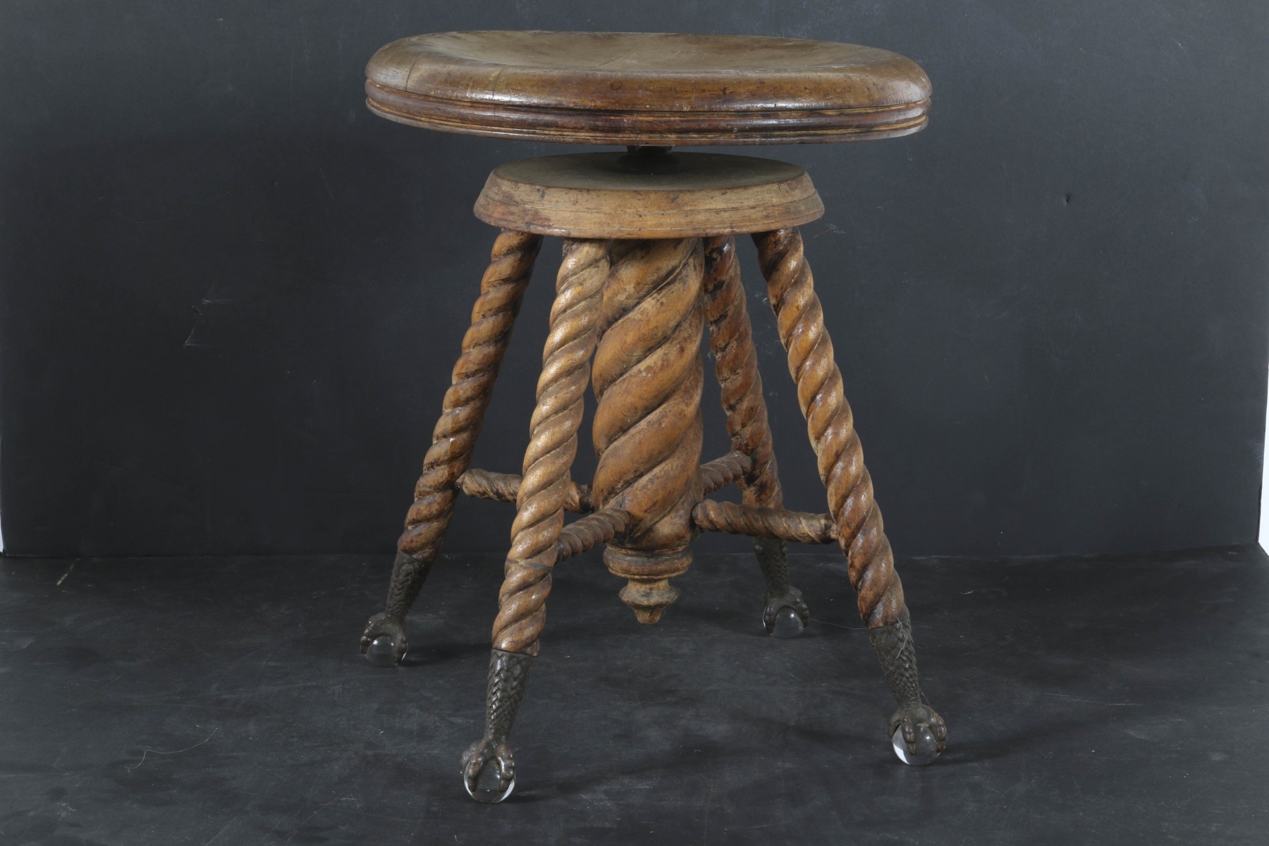 Antique Adjustable Piano Stool Chas Parker Co, Meriden #14427 ...