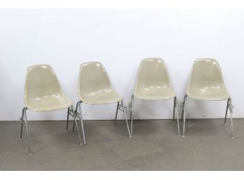 Set Of 4  Herman Miller  Fiberglass Shell Chairs