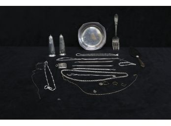 Lot Of Sterling Silver (1 Piece Is Weighted)