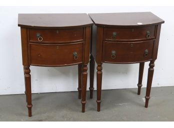 Pair Of Mahogany  End Tables With Drawers