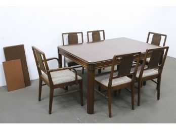 Table With Removable Leaf And 6 Chairs