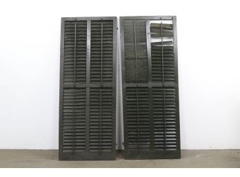 Pair Of Double Wide Wood Shutters