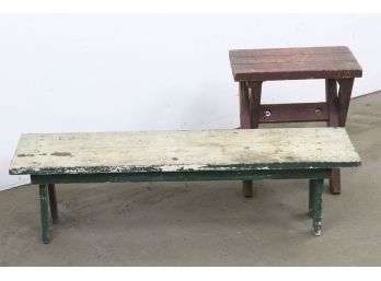Low Wooden  Kids Bench And Seat