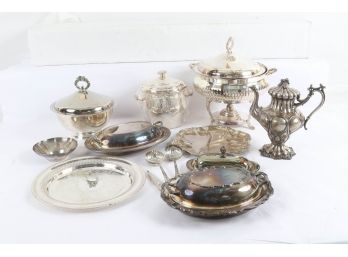 Nice Selection Of Silver Plate Serving Items