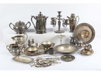 Mixed Lot Of Silver Plate Items