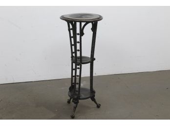 Spool Style Occasional Table With Ball Claw Feet