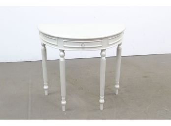 Mahogany Demilune Table Painted