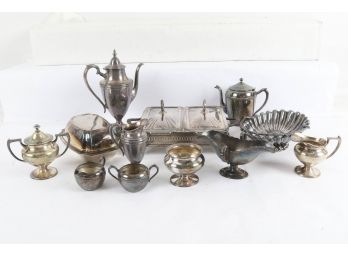 Large Mixed Lot Of Silver Plated Items
