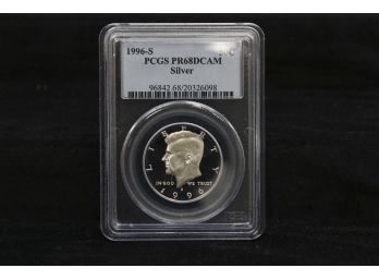 1996S Kennedy Half Dollar - Silver Proof - PCGS Graded PR68