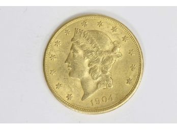 1904 Liberty Head $20 Gold Double Eagle - Uncirculated