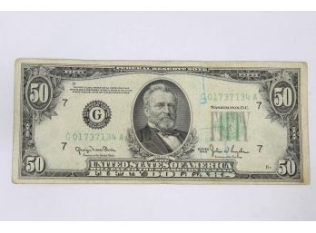 1950 $50 Chicago Federal Reserve Note - XF+