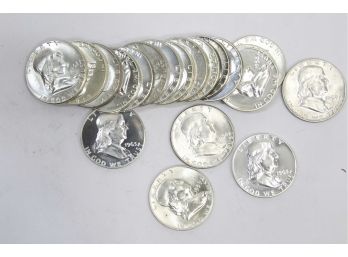 23 Piece Lot Of Franklin Half Dollar Proof Coins - 54,58,61,63