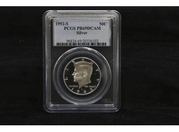 1992S Kennedy Half Dollar - Silver Proof - PCGS Graded PR69