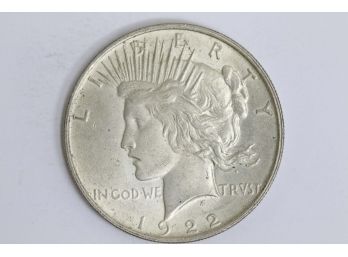 1922 Peace Silver Dollar - AU / Unc