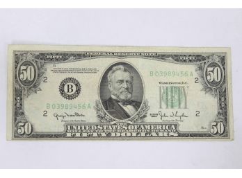 1950 $50 New York Federal Reserve Note -