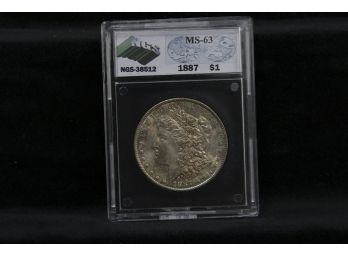 1887 Morgan Silver Dollar - NGS Graded - MS-63
