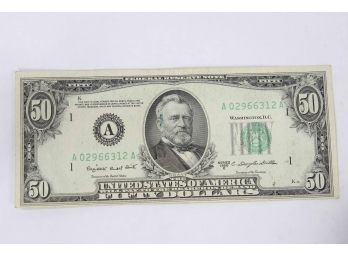 1950C $50 Boston Federal Reserve Note -XF