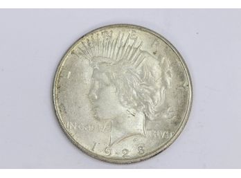 1928S Peace Silver Dollar - Uncirculeted + - (rare)