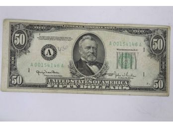 1950 $50 Boston Federal Reserve Bank Note
