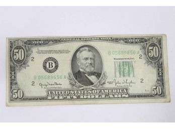 1950B $50 New York Federal Reserve Note -