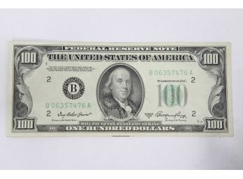 1950A $100 New York Federal Reserve Note