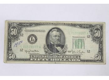 1950 $50 San Francisco Federal Reserve Note - VF