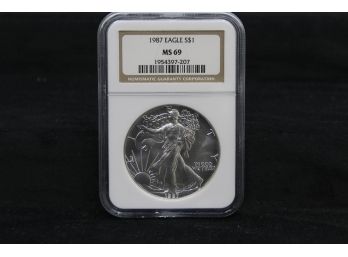 1987 Standing Liberty Silver Dollar - NGC Graded MS-69