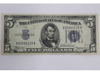 Series Of 1934 A - $5 Silver Certificate - Uncirculated