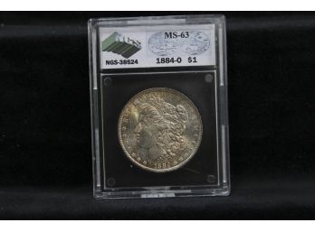 1884O Morgan Silver Dollar - NGS Graded MS-63